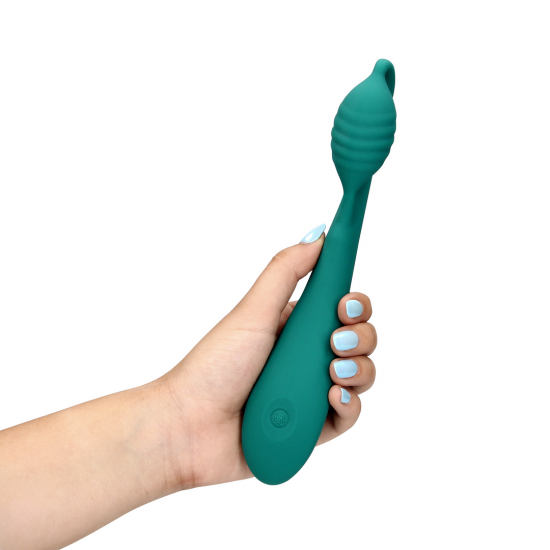 Vibrador de Ponto-G com Esfera Flexivel Silicone - Loveline - Verde