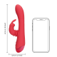 Vibrador Rabbit Oscilante - Loveline - Vermelho