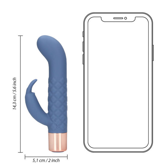 Mini Vibrador Rabbit - Loveline - Azul