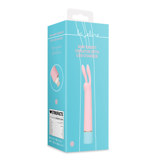 Mini Vibrador Carregamento sem Fio  - Loveline - Coelho Rosa