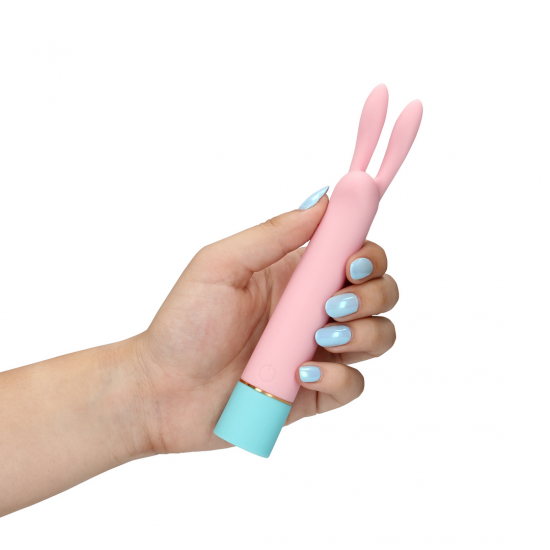 Mini Vibrador Carregamento sem Fio  - Loveline - Coelho Rosa