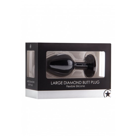 Plug Anal Grande Diamond Preto