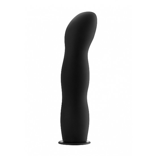 Strap On Deluxe Silicone Dildo Ondulado 20.5cm Preto Ouch!