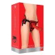 Strap On Deluxe Silicone Dildo Ondulado 25.5cm Vermelho Ouch!