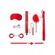 Kit Bondage Iniciante 7pcs Introductory #6 Ouch! Vermelho