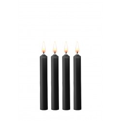 Teasing Wax Candles - Parafin - 4-pack - Black