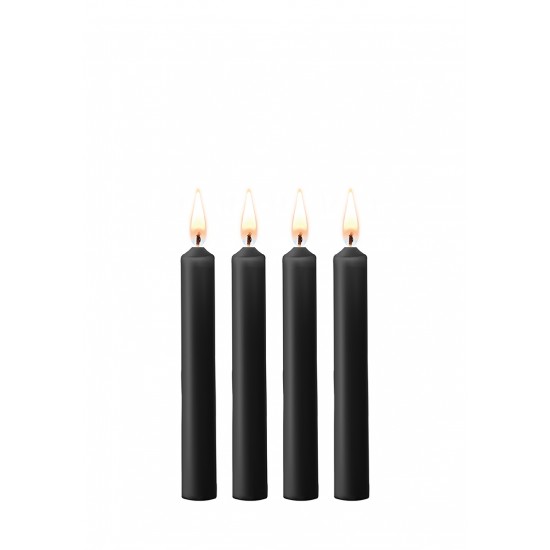 Teasing Wax Candles - Parafin - 4-pack - Black