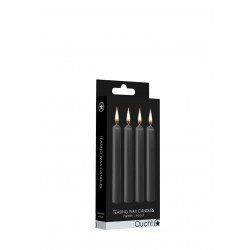 Teasing Wax Candles - Parafin - 4-pack - Black