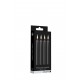 Teasing Wax Candles - Parafin - 4-pack - Black