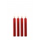 Teasing Wax Candles - Parafin - 4-pack - Red