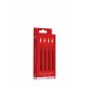 Teasing Wax Candles - Parafin - 4-pack - Red