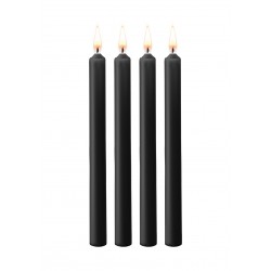 Teasing Wax Candles Large - Parafin - 4-pack - Black