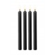 Teasing Wax Candles Large - Parafin - 4-pack - Black