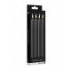 Teasing Wax Candles Large - Parafin - 4-pack - Black