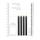 Teasing Wax Candles Large - Parafin - 4-pack - Black