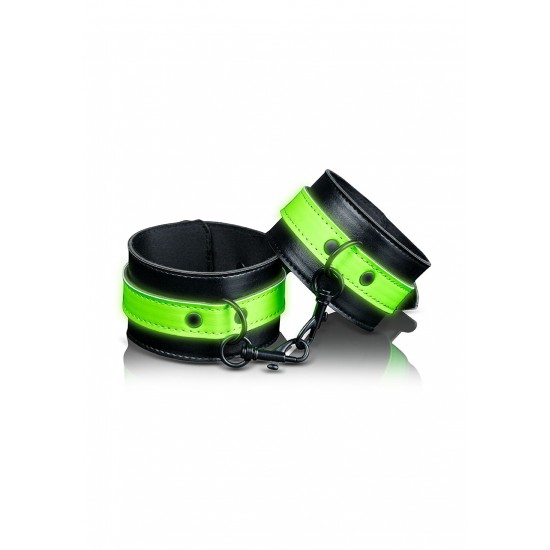 Ankle cuffs - Glow in the Dark - Neon Green/Black