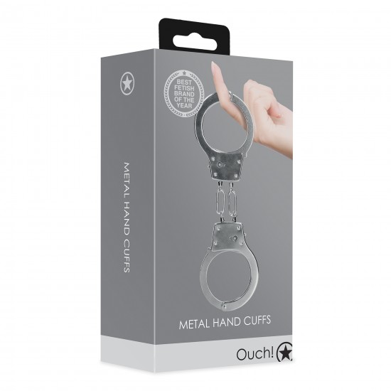 Metal Hand Cuffs - Silver