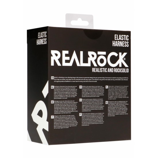 Arnês em Pele Strap-On Elástico RealRock