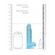 DILDO REALISTA 15CM COMTESTICULOS AZUL