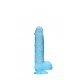 DILDO REALISTA 15CM COMTESTICULOS AZUL