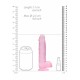 Dildo realistico com testiculos 15cm Rosa - RealRock