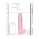 Dildo realistico com testiculos 20cm Rosa - RealRock