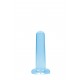 Não Realistico Dildo com ventosa - 13,5 cm - Azul