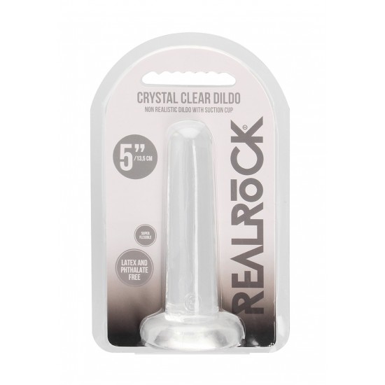 Não Realistico Dildo com ventosa - 13,5 cm - Clear