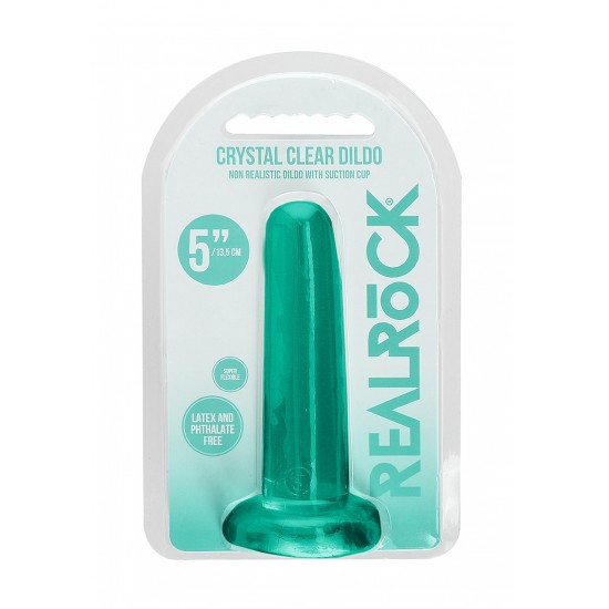 Não Realistico Dildo com ventosa - 13,5 cm - Turquesa