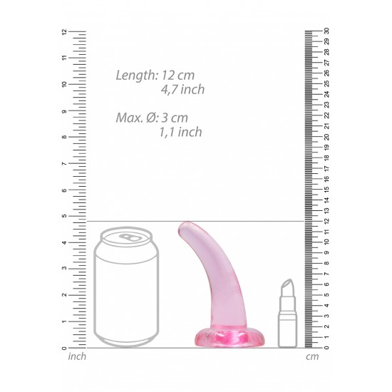 Não Realistico Dildo com ventosa - 11,5 cm - Rosa