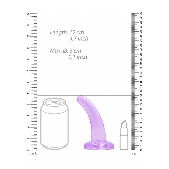 Não Realistico Dildo com ventosa - 11,5 cm - Lilas