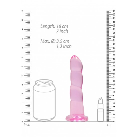 Não Realistico Dildo com ventosa - 17 cm - Rosa