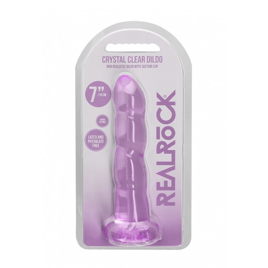 Não Realistico Dildo com ventosa - 17 cm - Lilas