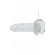 Não Realistico Dildo com ventosa - 17 cm - Clear