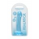  Dildo Não Realistico com ventosa - 17 cm - Azul