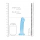  Dildo Não Realistico com ventosa - 17 cm - Azul