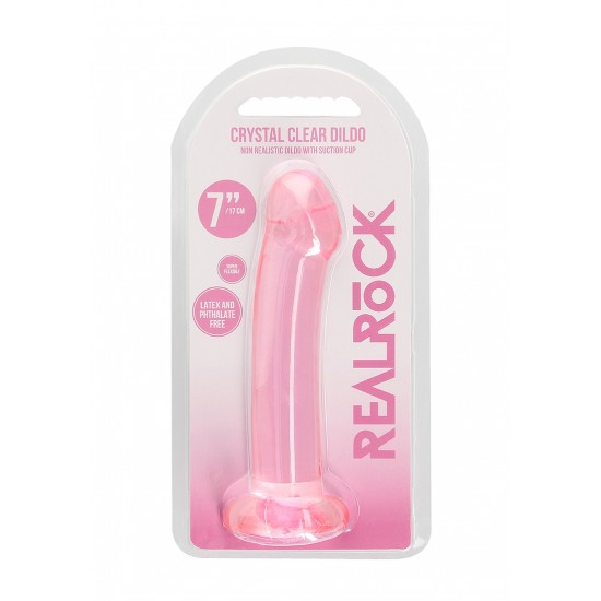  Dildo Não Realistico com ventosa - 17 cm - Rosa