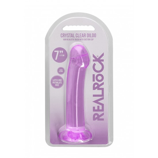  Dildo Não Realistico com ventosa - 17 cm - Lilas