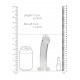  Dildo Não Realistico com ventosa - 17 cm - Clear