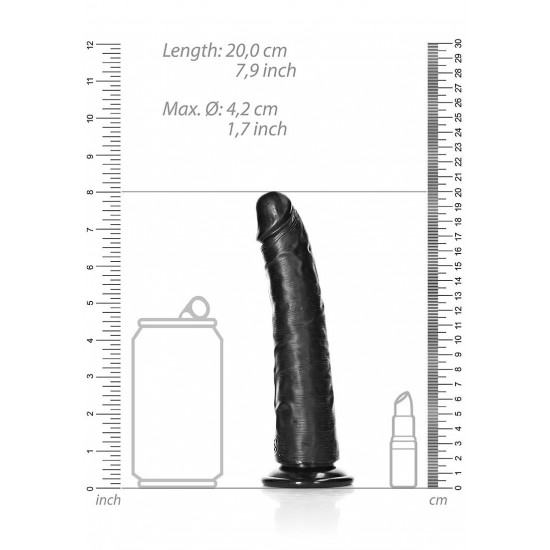 Slim Realistic Dildo with Suction Cup - 7/ 18 cm