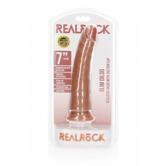 Slim Realistic Dildo with Suction Cup - 7/ 18 cm