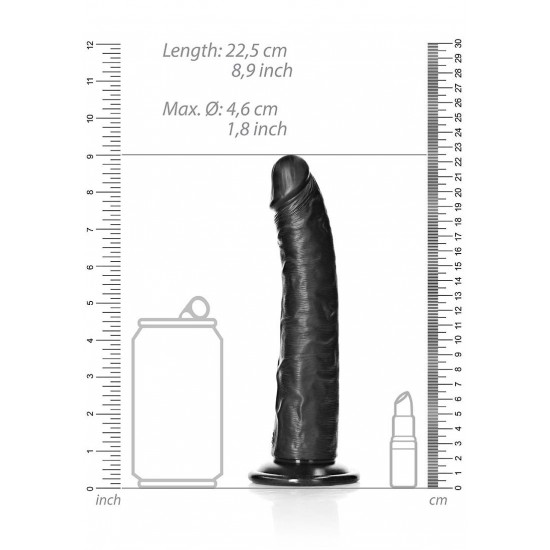 Slim Realistic Dildo with Suction Cup - 8/ 20,5 cm