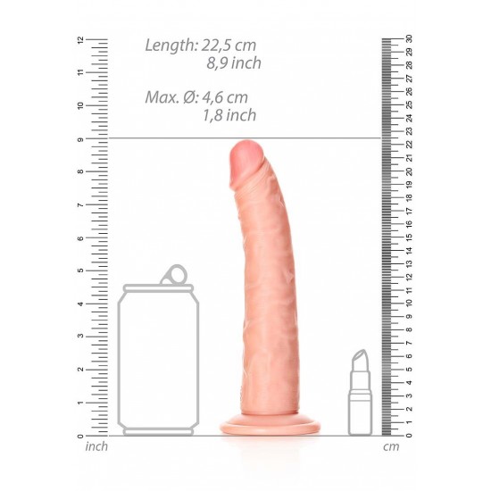 Slim Realistic Dildo with Suction Cup - 8/ 20,5 cm