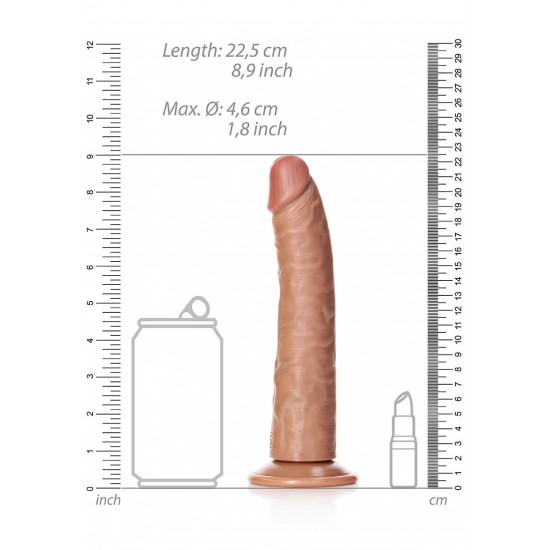 Slim Realistic Dildo with Suction Cup - 8/ 20,5 cm