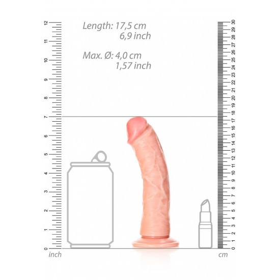 Curved Realistic Dildo with Suction Cup - 6/ 15,5 cm