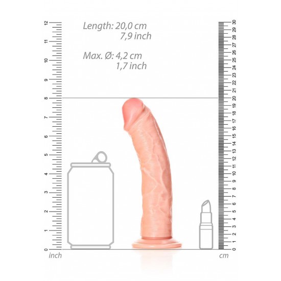 Curved Realistic Dildo with Suction Cup - 7/ 18 cm