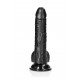 Curved Realistic Dildo  Balls  Suction Cup - 7/ 18 cm