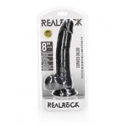 Curved Realistic Dildo  Balls  Suction Cup - 8/ 20,5 cm