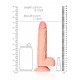 Straight Realistic Dildo  Balls  Suction Cup - 8/ 20,5 cm