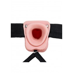 Vibrating Hollow Strap-on with Balls - 7/ 18 cm